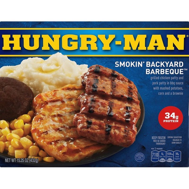 HungryMan Smokin Backyard Barbeque Frozen Dinner (15.25 oz) Instacart
