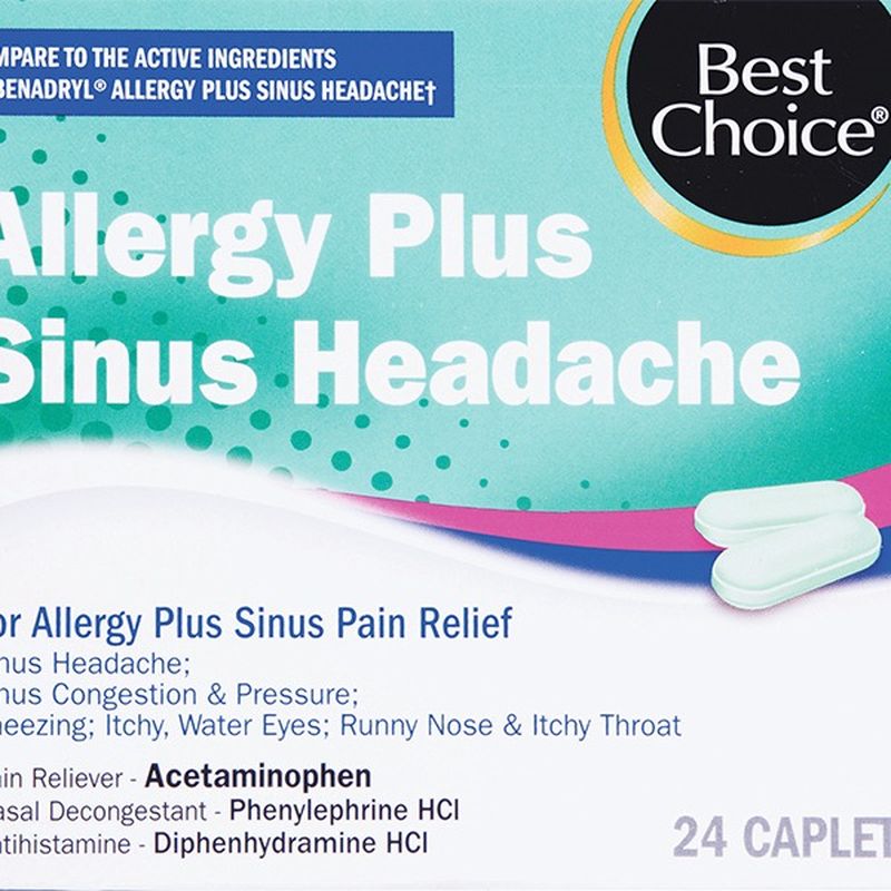 Best Choice Allergy Plus Sinus Headache Caplets 24 Ct From Pete S Fresh Market Instacart