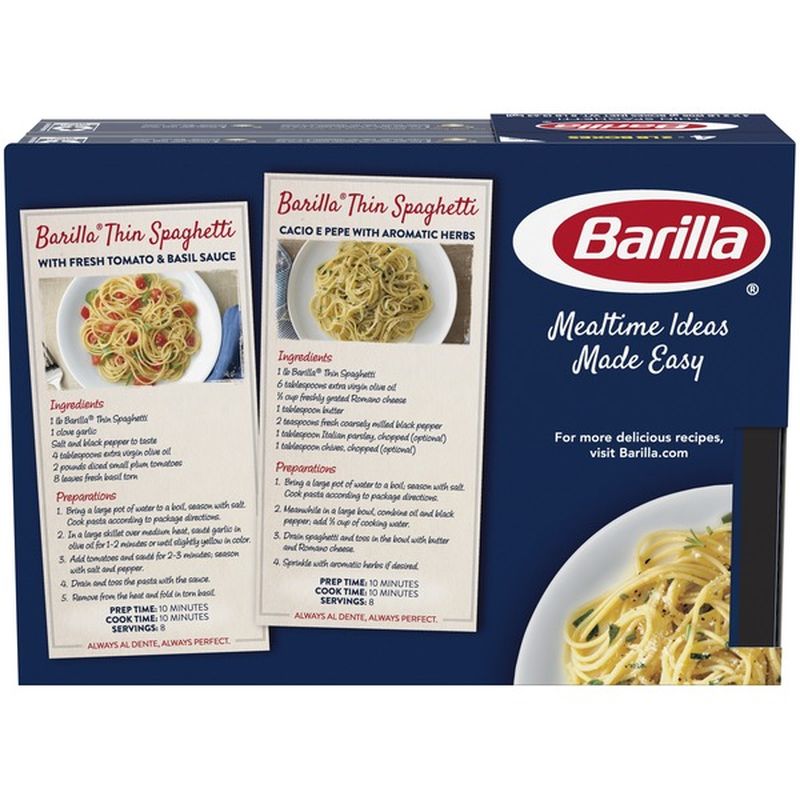 Barilla® Thin Spaghetti Pasta (2 lb) Instacart