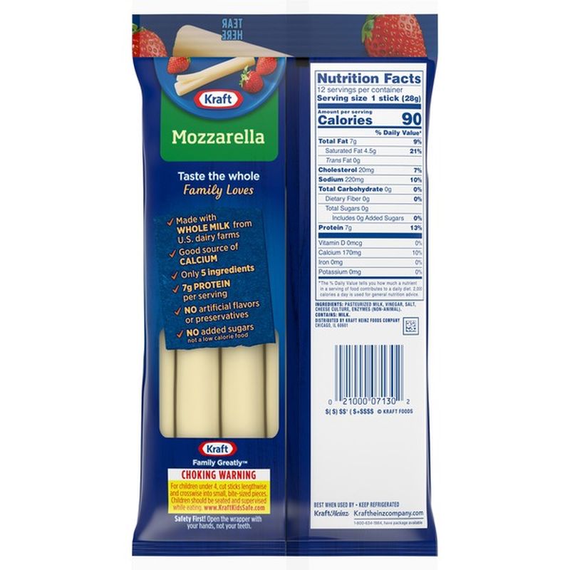 kraft whole milk string cheese