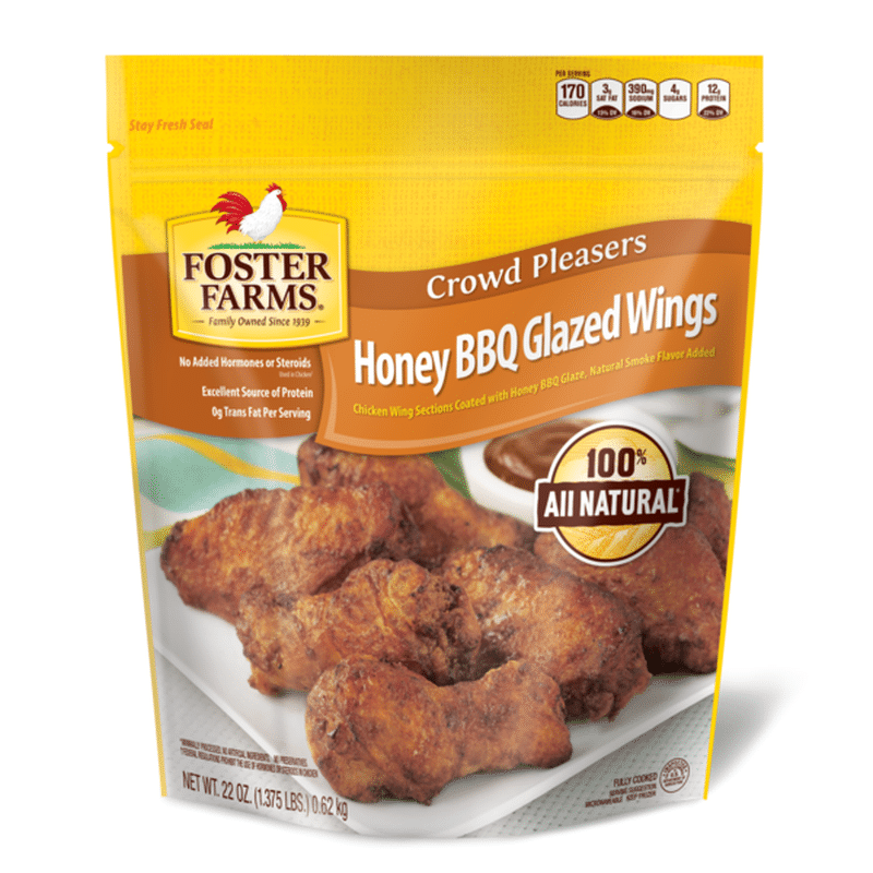 Foster Farms Chicken Wings, Honey BBQ Glazed (22 oz) Instacart
