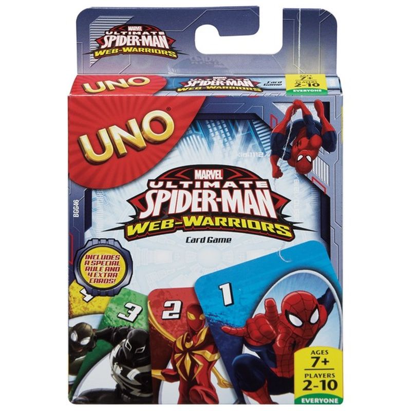 Mattel Uno Marvel Ultimate Spider Man Web Warriors Card Game