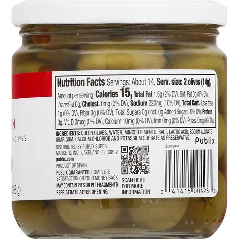Publix Spanish Olives, Thrown, Queen (7 oz) Instacart