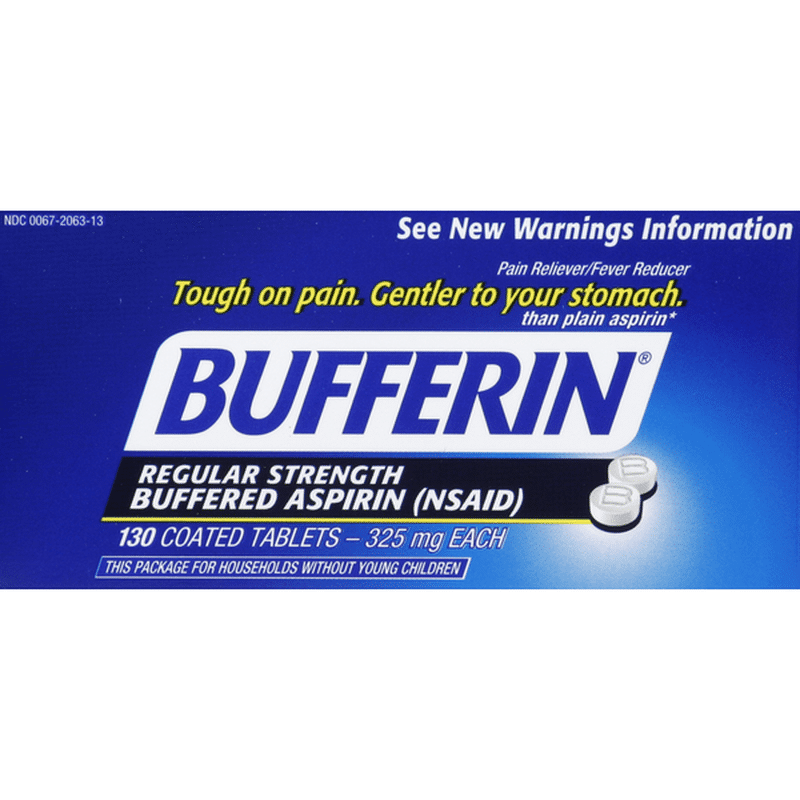 Bufferin Buffered Aspirin, Regular Strength, 325 mg, Coated Tablets
