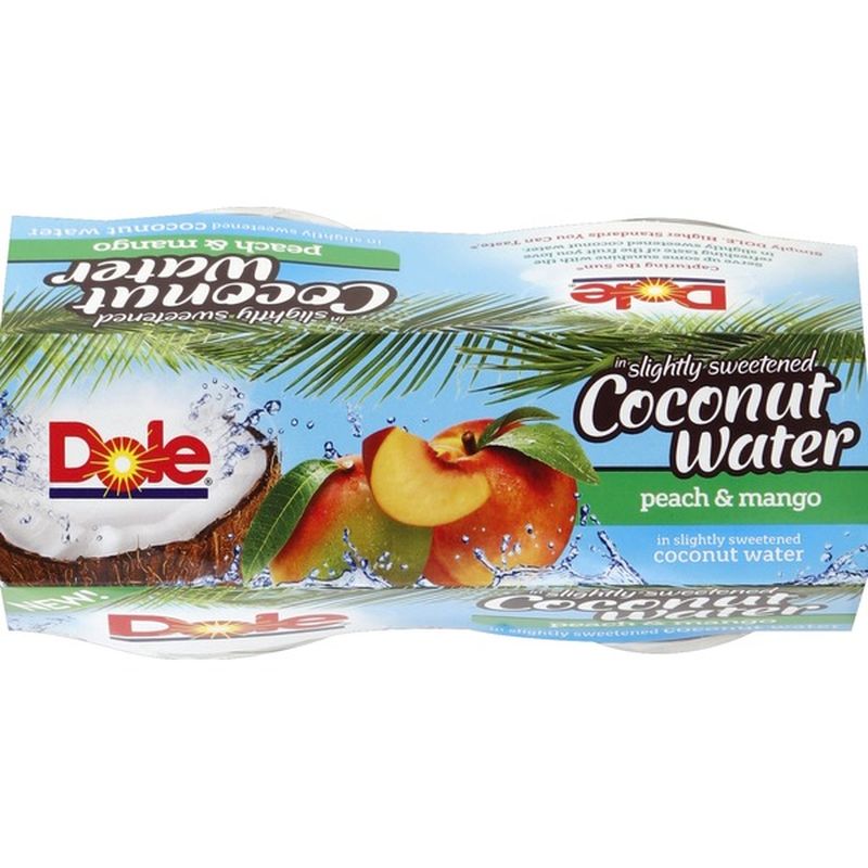 Dole Peach & Mango in Slightly Sweetened Coconut Water (4 each) from