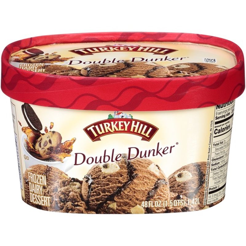 Turkey Hill Ice Cream, Premium, Original Recipe, Double Dunker (48 oz