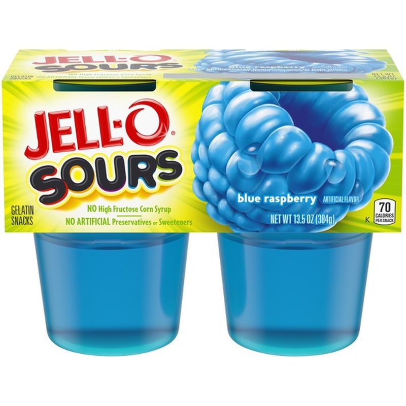 JellO Blue Raspberry ReadytoEat Gelatin Snacks (13.5 oz) Instacart