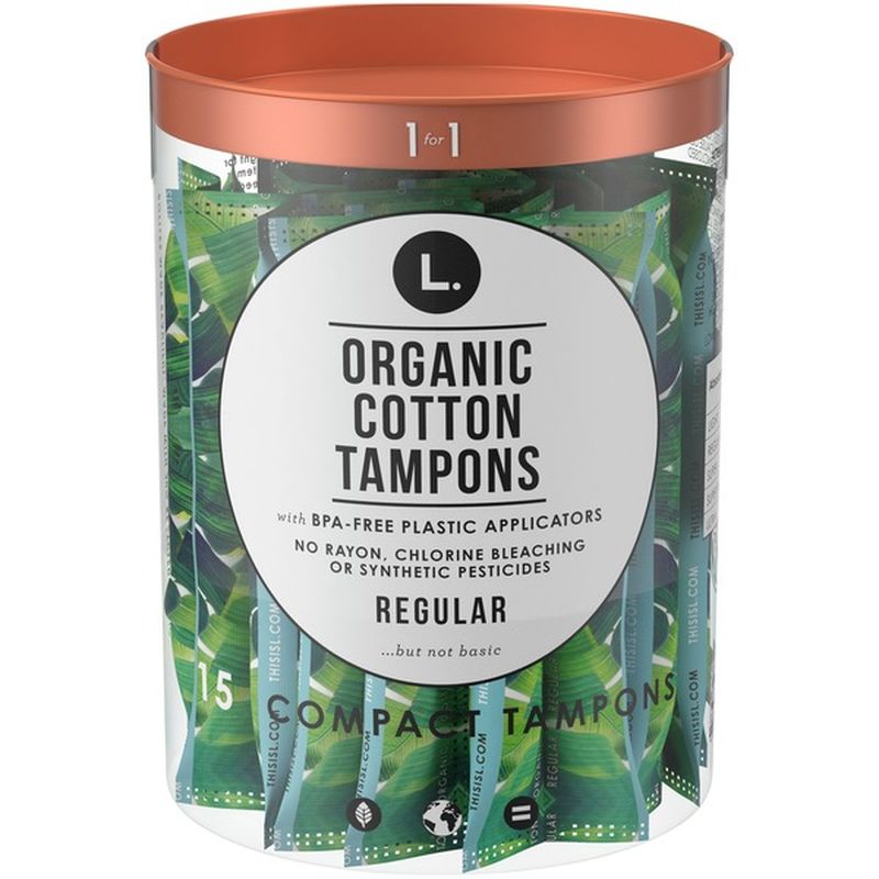 L. Compact Tampons Regular Absorbency (15 ct) Instacart