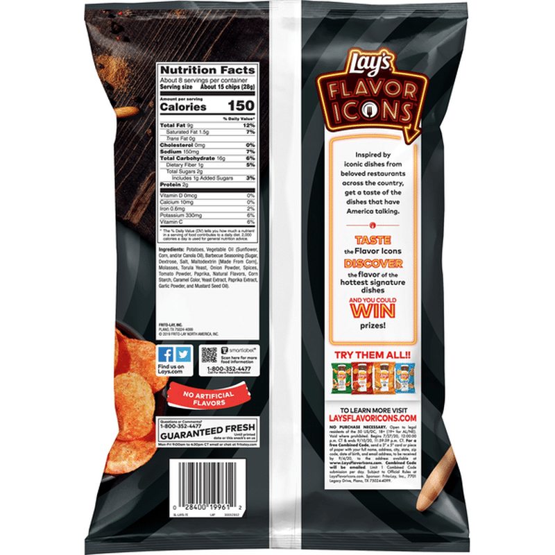 Lay'S Barbecue Flavored Potato Chips (7.75 oz) Instacart