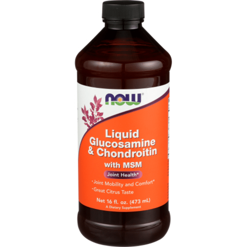 Now Liquid Glucosamine/Chondroitin/MSM, Joint Health, Bottle (16 oz