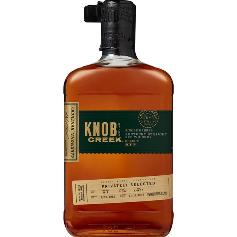 Knob Creek Single Barrel Select Rye Whiskey (750 Ml) - Instacart