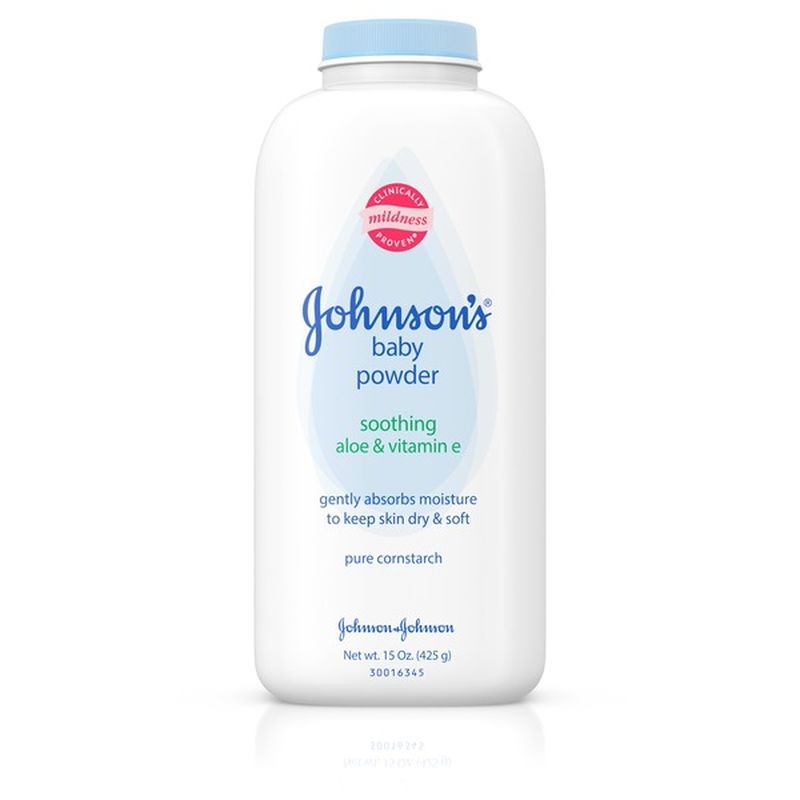 johnson's baby powder with aloe vitamin e