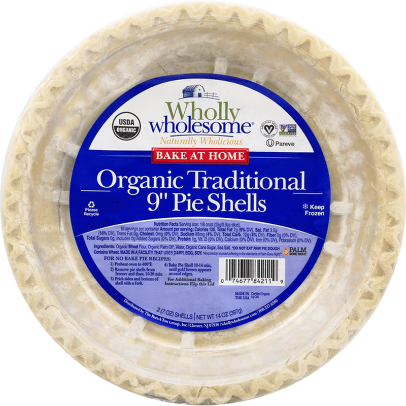 Wholly Wholesome Pie Shells Organic Traditional 9 Inch 7 Oz Instacart