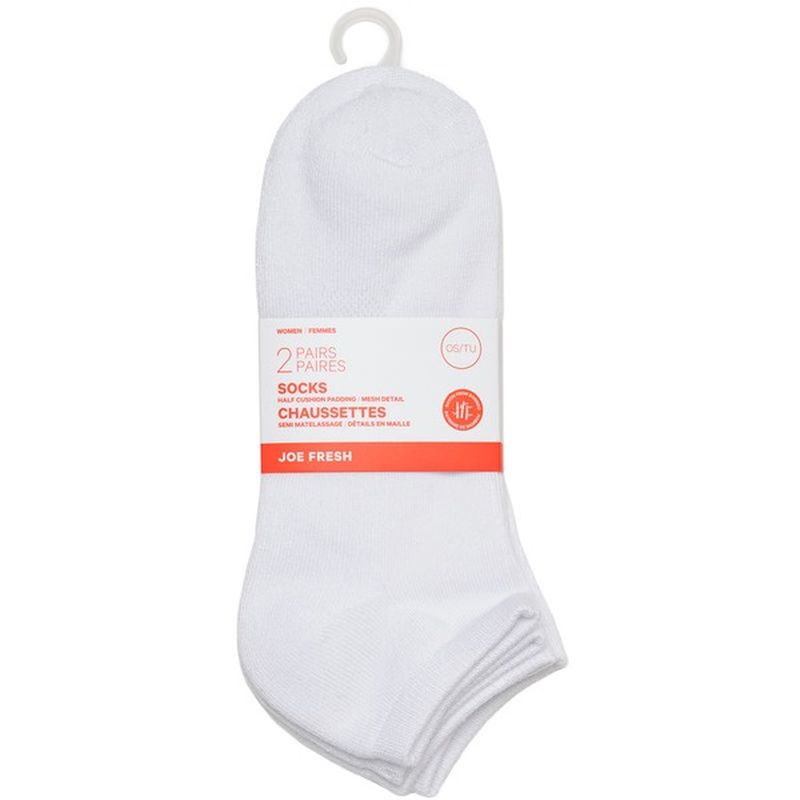 Joe Fresh White Bamboo Low Cut Socks