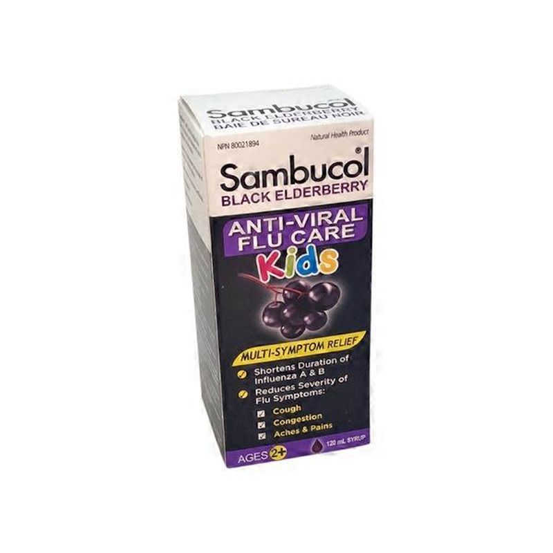 Sambucol Black Elderberry Kids Flu Antiviral Cold & Flu Relief Tablets