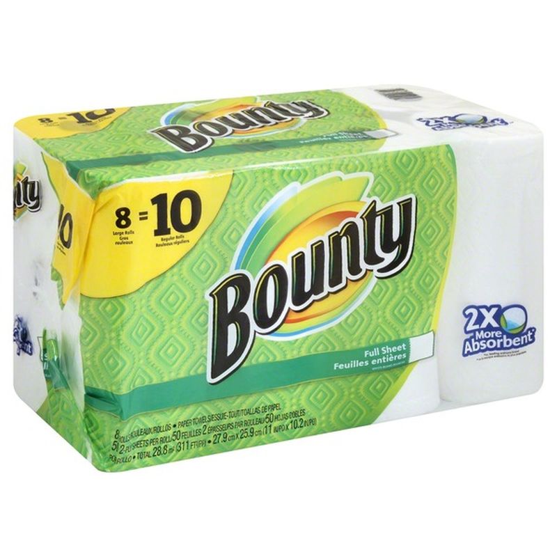 Bounty Full Sheet Paper Towels (8 ct) - Instacart
