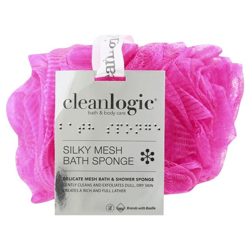 Cleanlogic Bath Sponge, Silky Mesh (1 each) Instacart