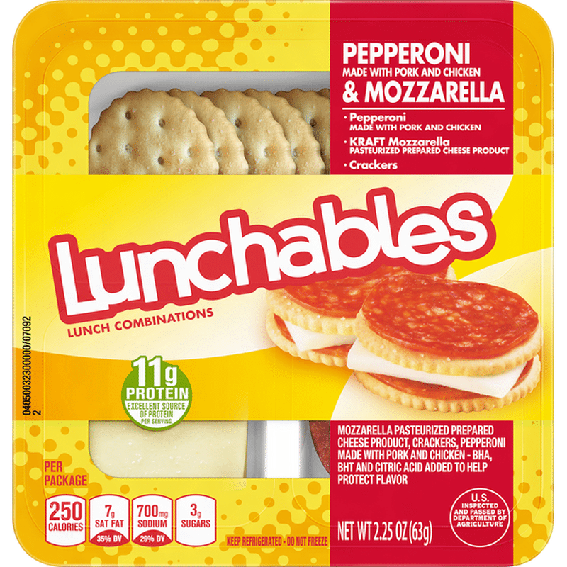 Lunchables Pepperoni & Mozzarella Cheese Snack Kit with Crackers (2.25