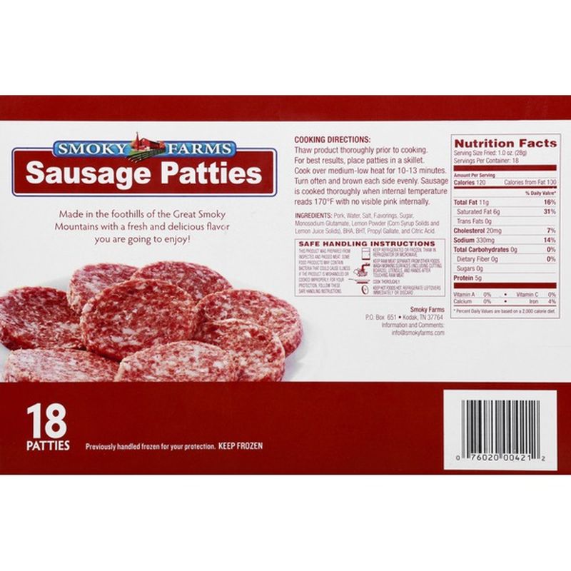 Smoky Farms Sausage Patties (18 Each) From H-E-B - Instacart