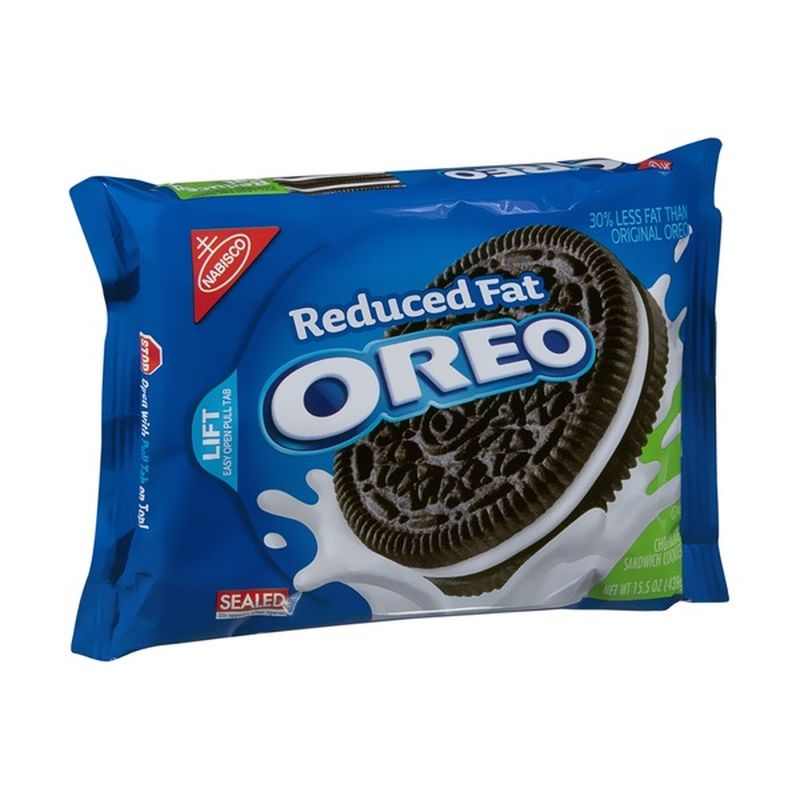 Oreo Nabisco Oreo Reduced Fat Chocolate Sandwich Cookies 15 5 Oz Instacart