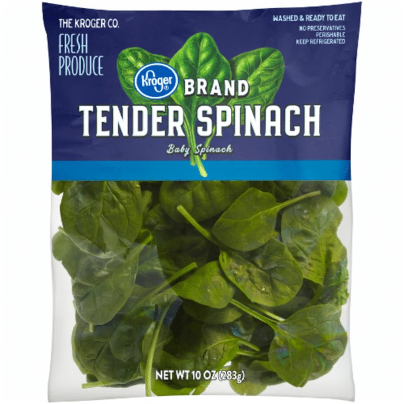 Kroger Fresh Selections Tender Spinach (10 oz bag) Delivery or Pickup