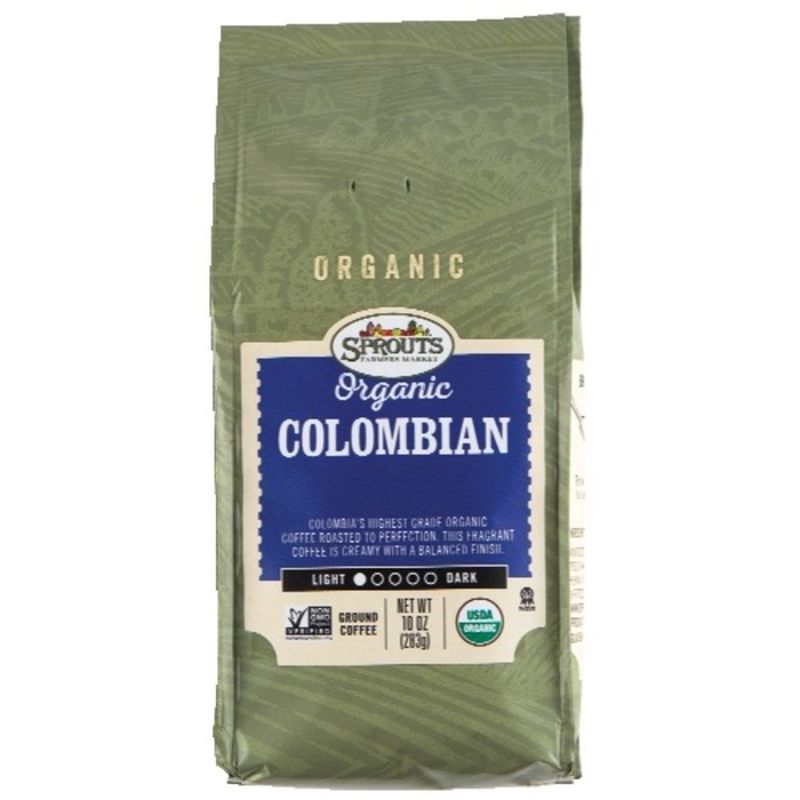 Sprouts Colombian Light Roast Organic Ground Coffee (12 oz) Instacart