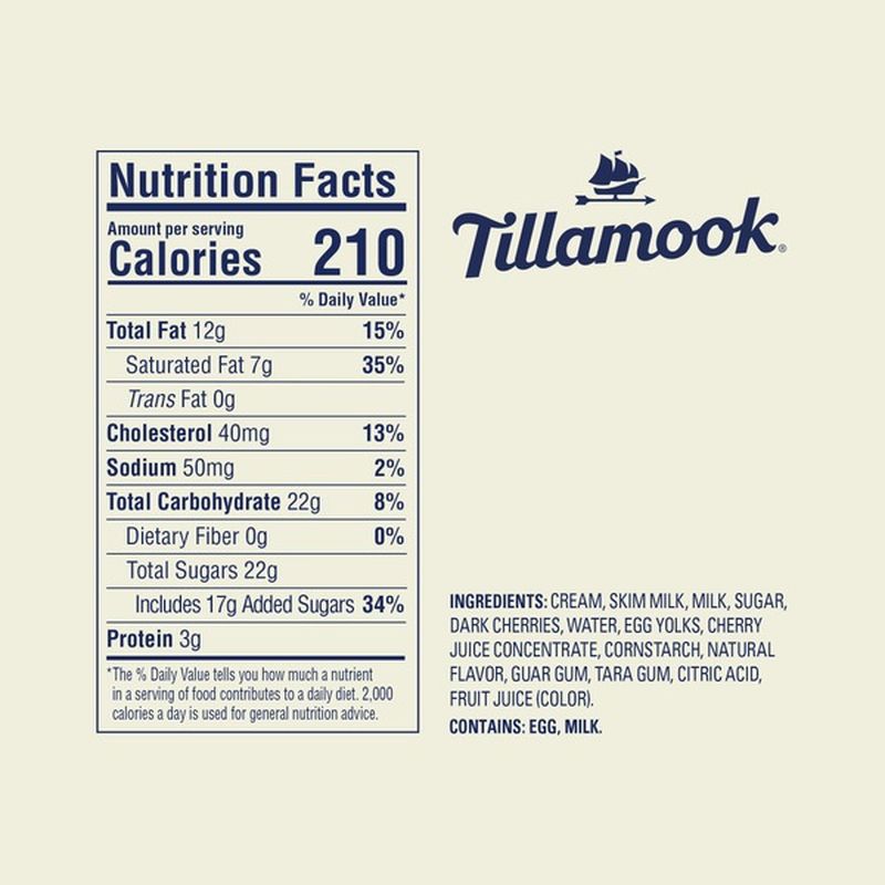 Tillamook Oregon Dark Cherry Ice Cream (56 oz) Instacart