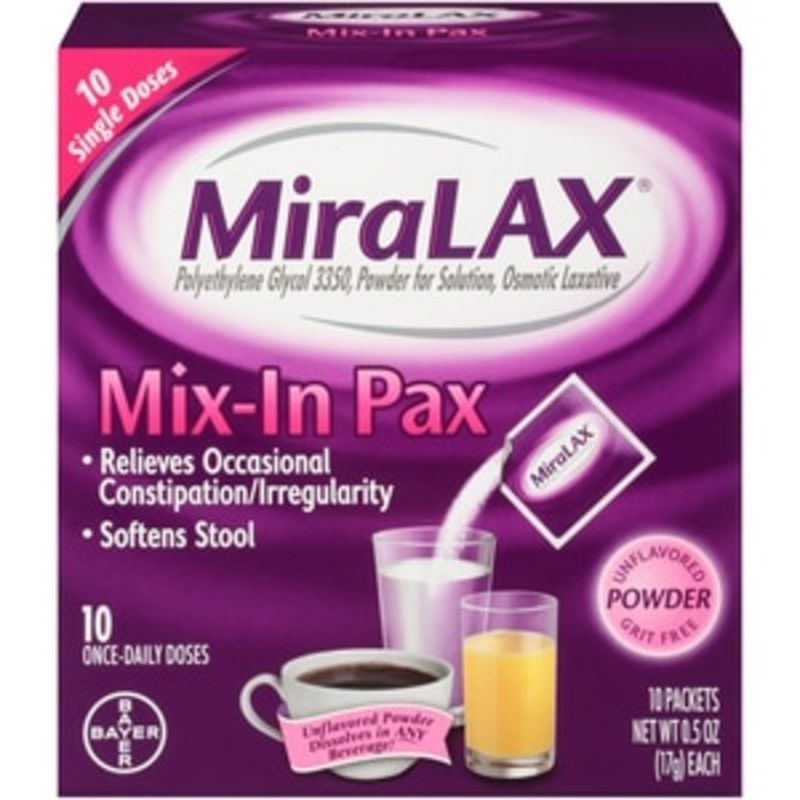 MiraLAX NeatPAX Osmotic Laxative Unflavored Powder 10 CT (0.5 oz) from CVS Pharmacy® Instacart