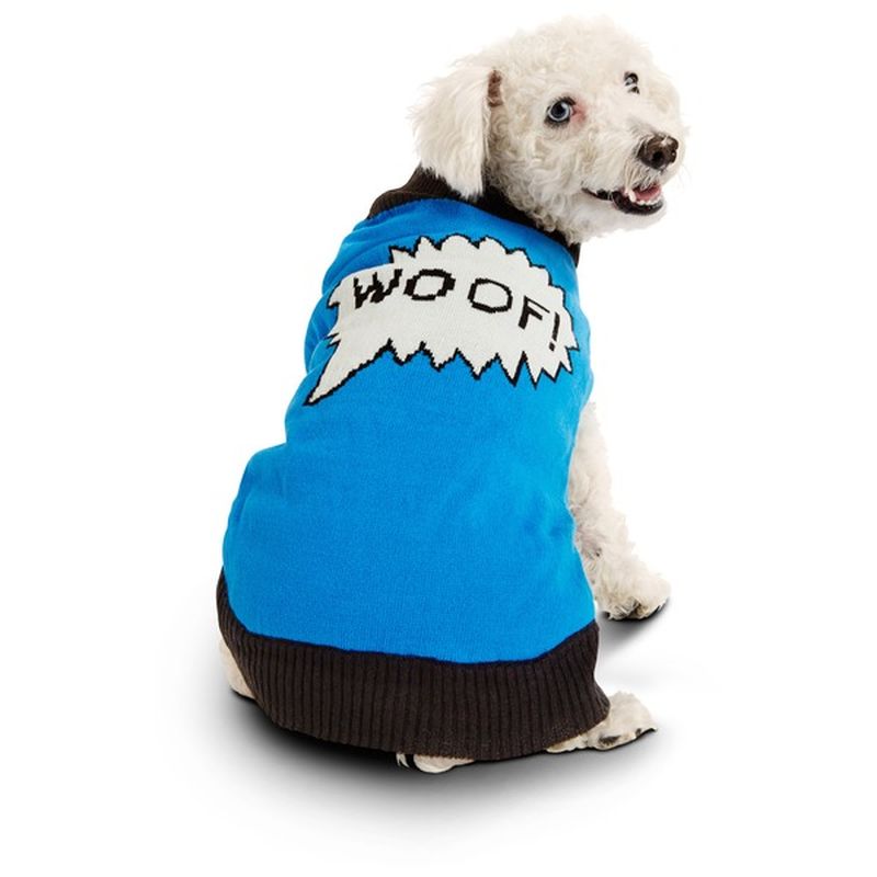 Wagatude Blue Woof Dog Sweater X Small (each) Instacart