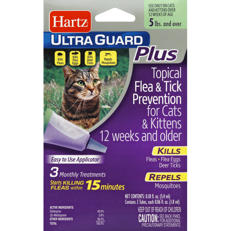 Hartz Ultra Guard Plus Topical Flea & Tick Prevention for Cats 5 lb