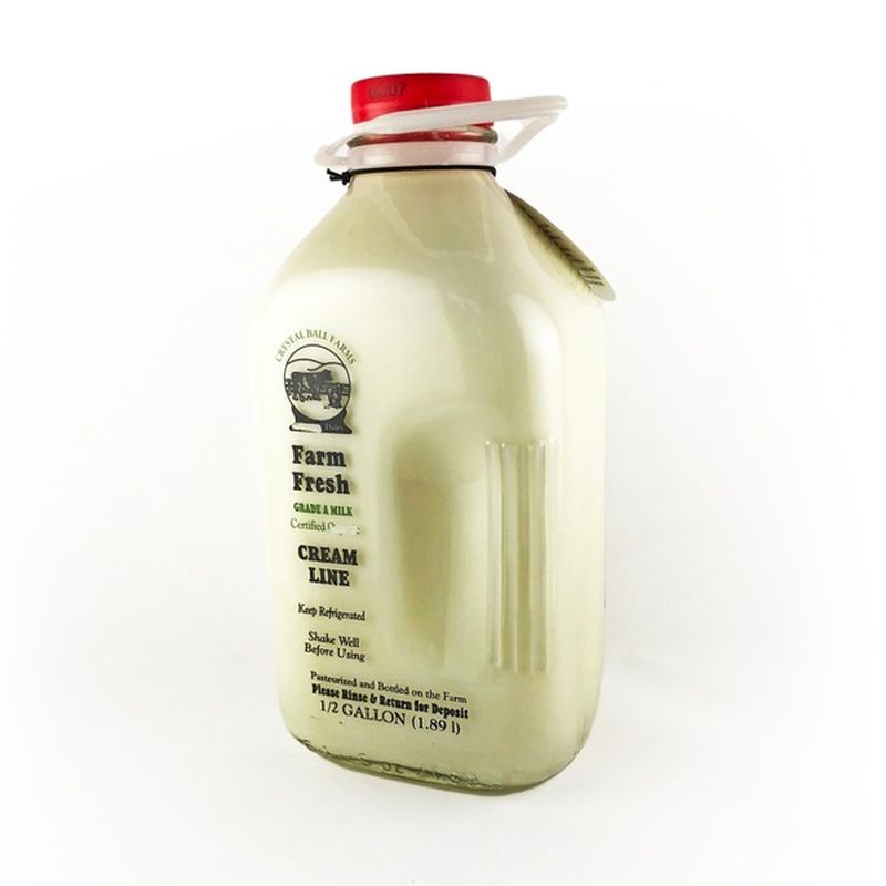 Crystal Ball Farms O.Whole Milk Glass 32oz Cbf