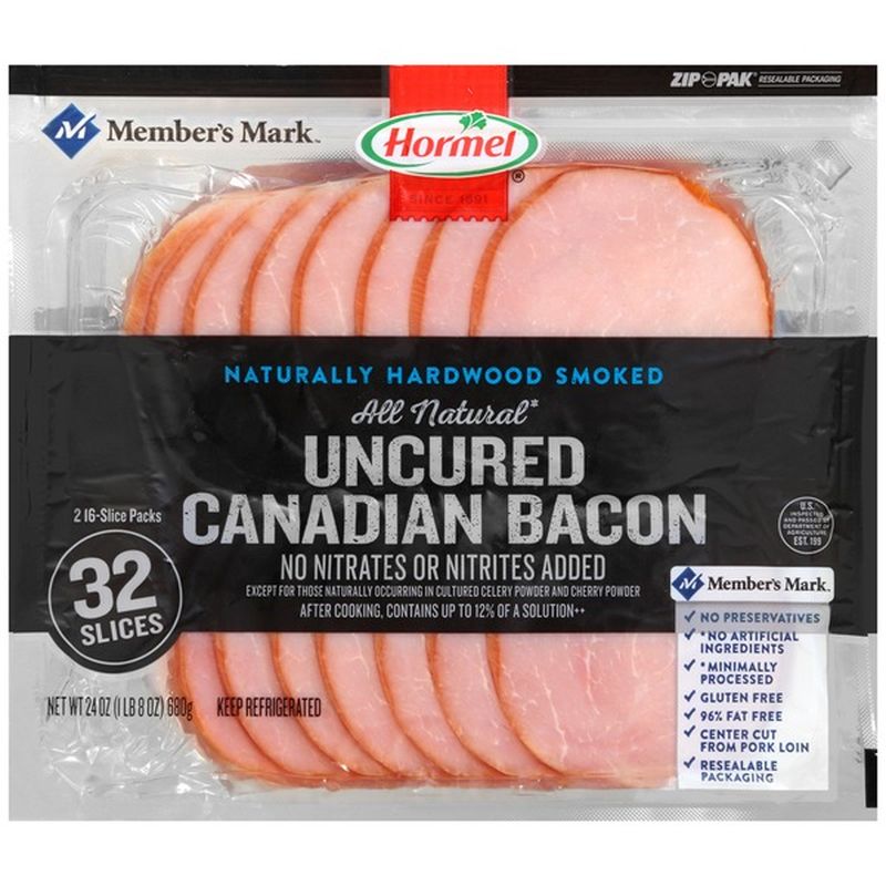 Hormel Uncured Canadian Bacon 16 Ct Instacart