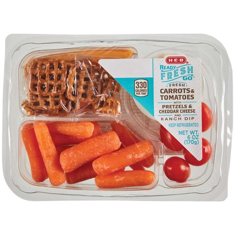 H-E-B Ready, Fresh, Go! Carrots & Tomatoes Snack Tray