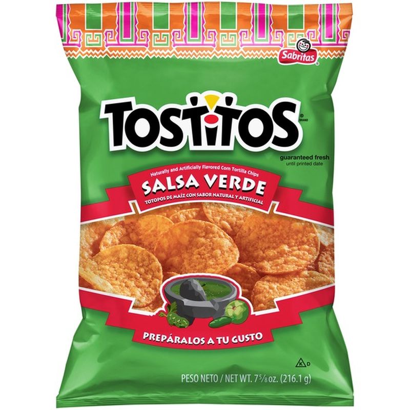 Tostitos Salsa Verde Tortilla Chips 7625 Oz Instacart