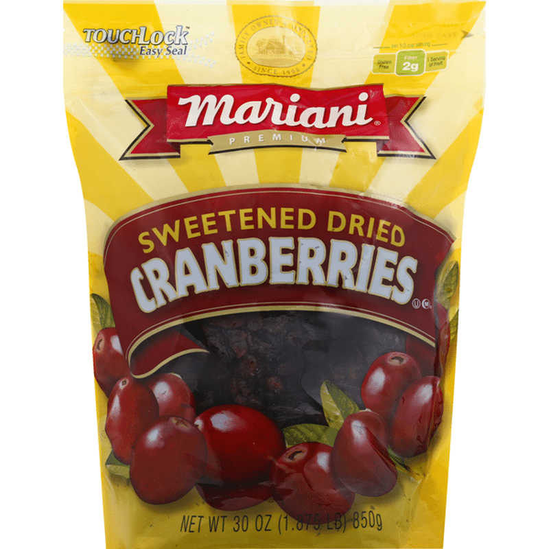 Mariani Dried Cranberries, Sweetened, Premium (30 oz) - Instacart