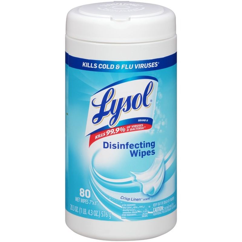 Lysol Disinfecting Wipes, Crisp Linen Scent (80 each) Instacart