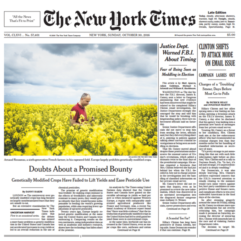 The New York Times Sunday Newspaper