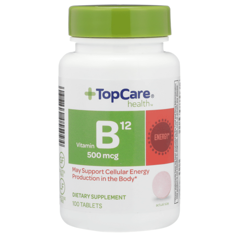 TopCare Vitamin B12 500 Mcg May Support Cellular Energy Production In The Body Dietary