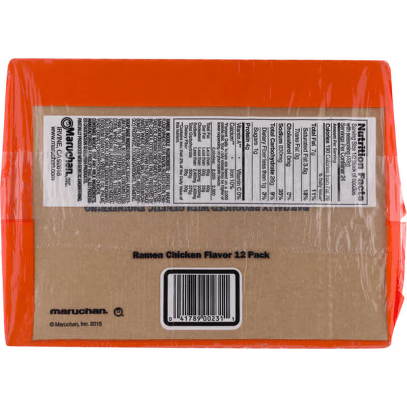 Maruchan Ramen Noodle Soup Chicken Flavor 3 Oz Instacart