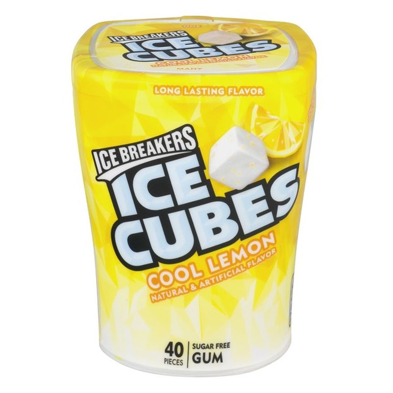 Ice Breakers ICE CUBES Sugar Free Cool Lemon Gum, Pieces, 3.24 (3.24 oz