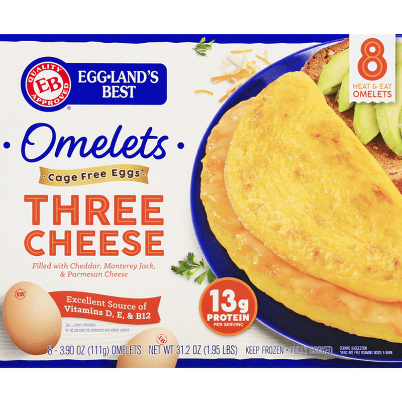 Eggland's Best Omelets, Three Cheese (8 each) Instacart