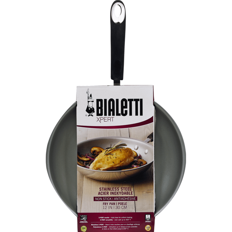 Bialetti Fry Pan, Stainless Steel, Non Stick, 12 Inch (1 each) Instacart
