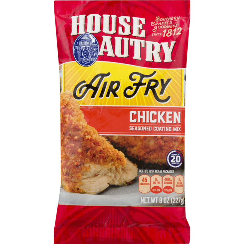House Autry Seasoned Coating Mix, Chicken, Air Fry, Wrapper (8 oz