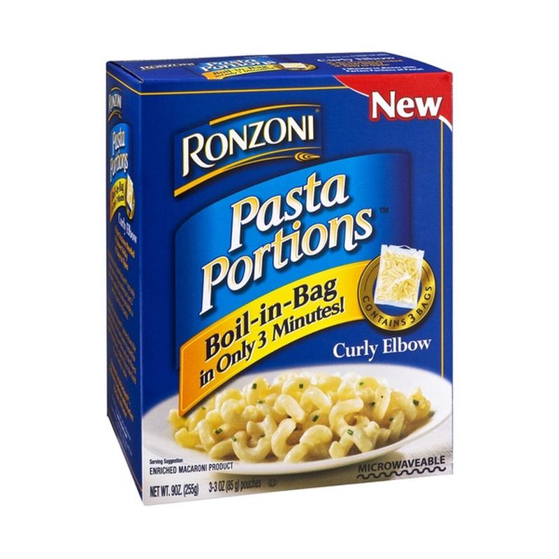 Ronzoni Pasta Portions Enriched Macaroni Product Curly Elbow Boilin