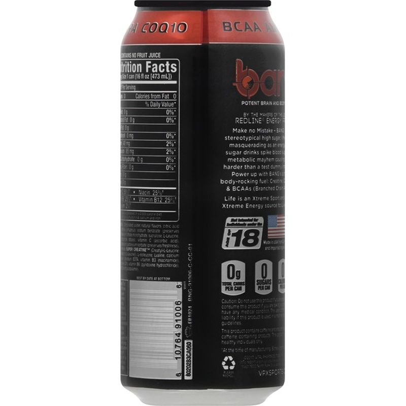 Bang Energy Drink, Root Beer Blaze (16 oz) Instacart