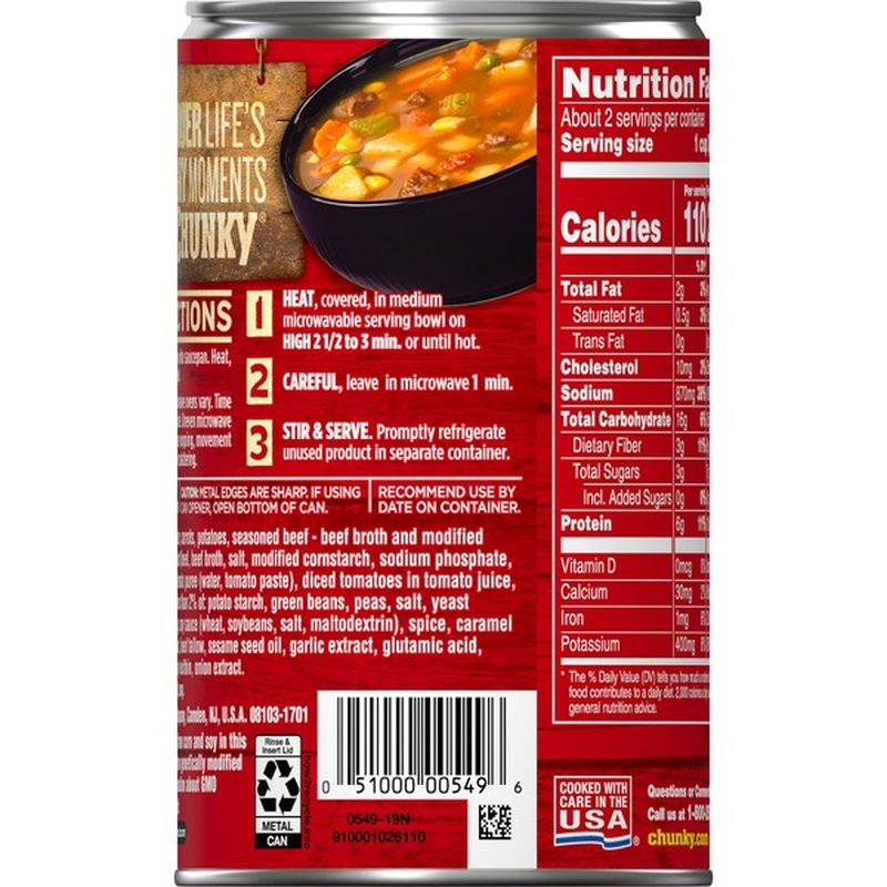 Campbell's® Old Fashioned Vegetable Beef Soup (18.8 oz) Instacart