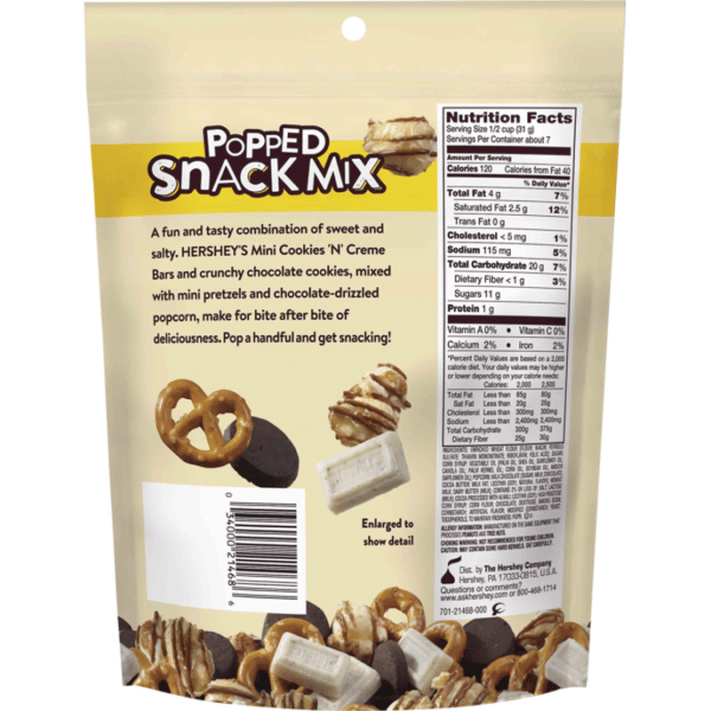 Hershey's Cookies 'n' Creme Popped Snack Mix (8 oz) Instacart