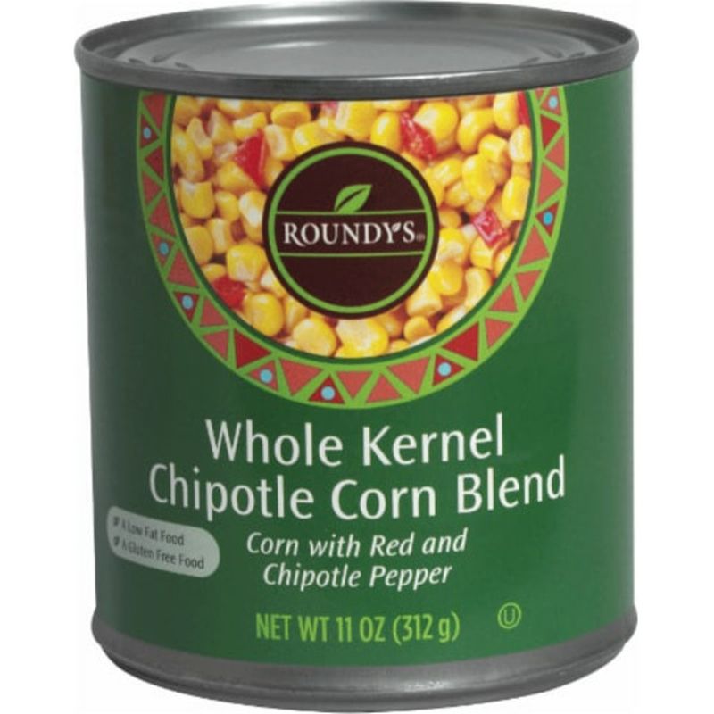 Roundy's Whole Kernel Corn With Red & Chipotle Pepper Can
