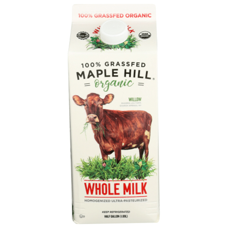 Maple Hill Organic Whole Milk, Organic (0.5 gal) Instacart