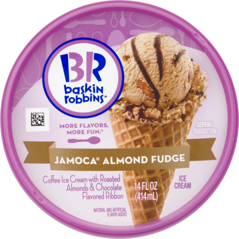 Baskin Robbins Ice Cream Jamoca Almond Fudge (14 oz) - Instacart